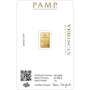 Fortuna Gold Minted Bar Cert - 1g